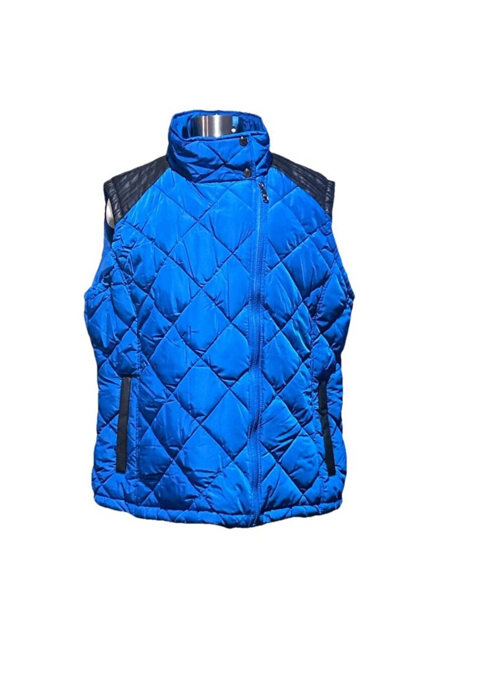 Marc New York Blue Puffer Vest Womens Plus Blue Quilted Sleeveless NWT Size 1X